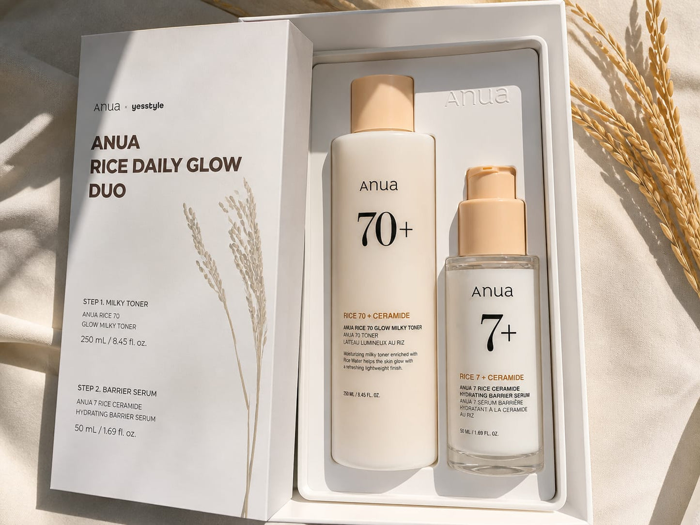 Anua Rice Daily Glow Duo – Toner & Serum Set
